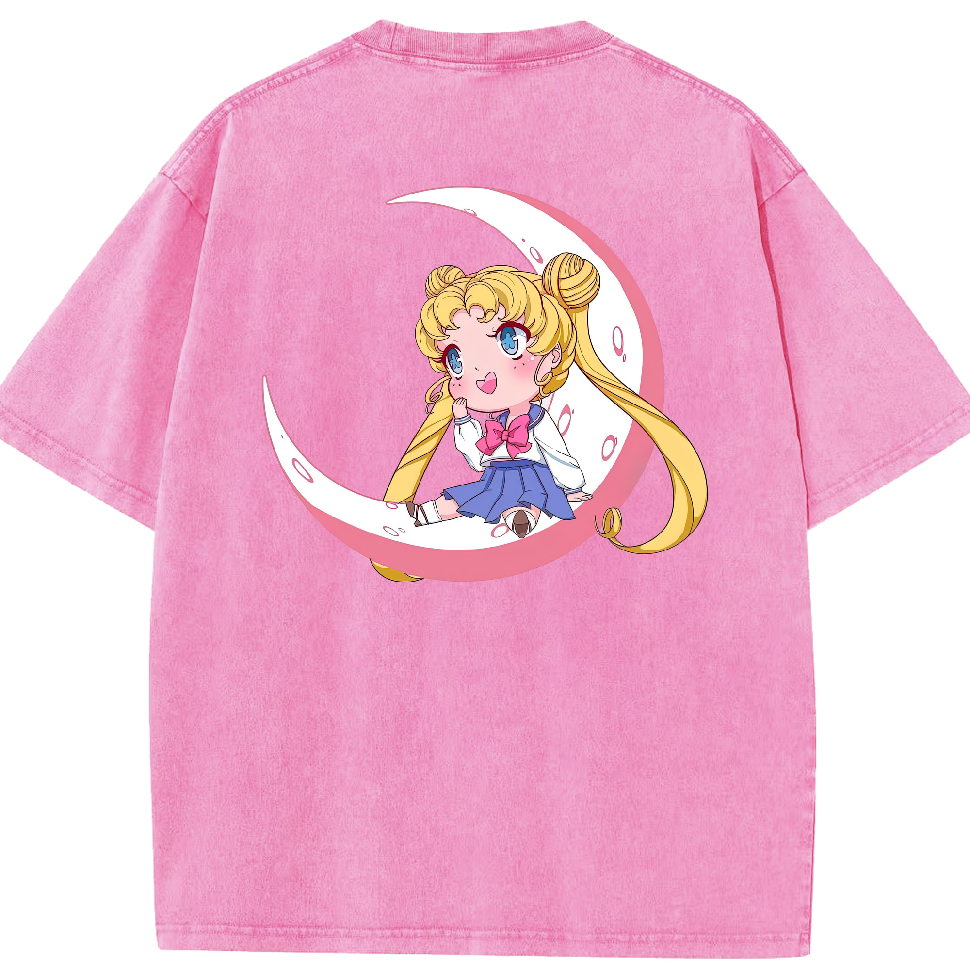 （画像用） 美少女戦士セーラームーン 愛野 美奈子 あいの みなこ Sailor Moon Aino Minako 綿100% ヴィンテージ風 半袖Tシャツ（背面プリント）